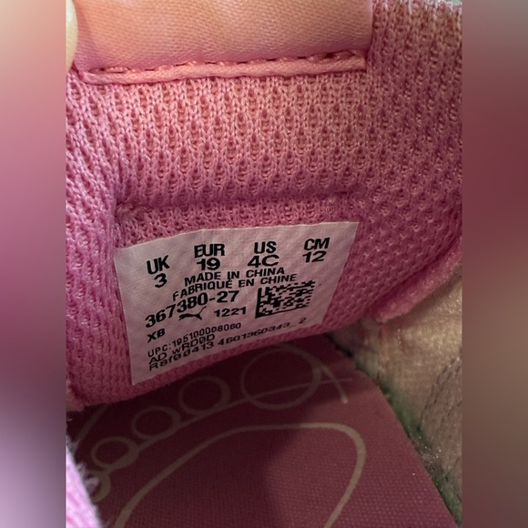 PUMA Smash 3.0 Glitz Glam Prism Pink Silver Size 4c LNC - Picture 3 of 7